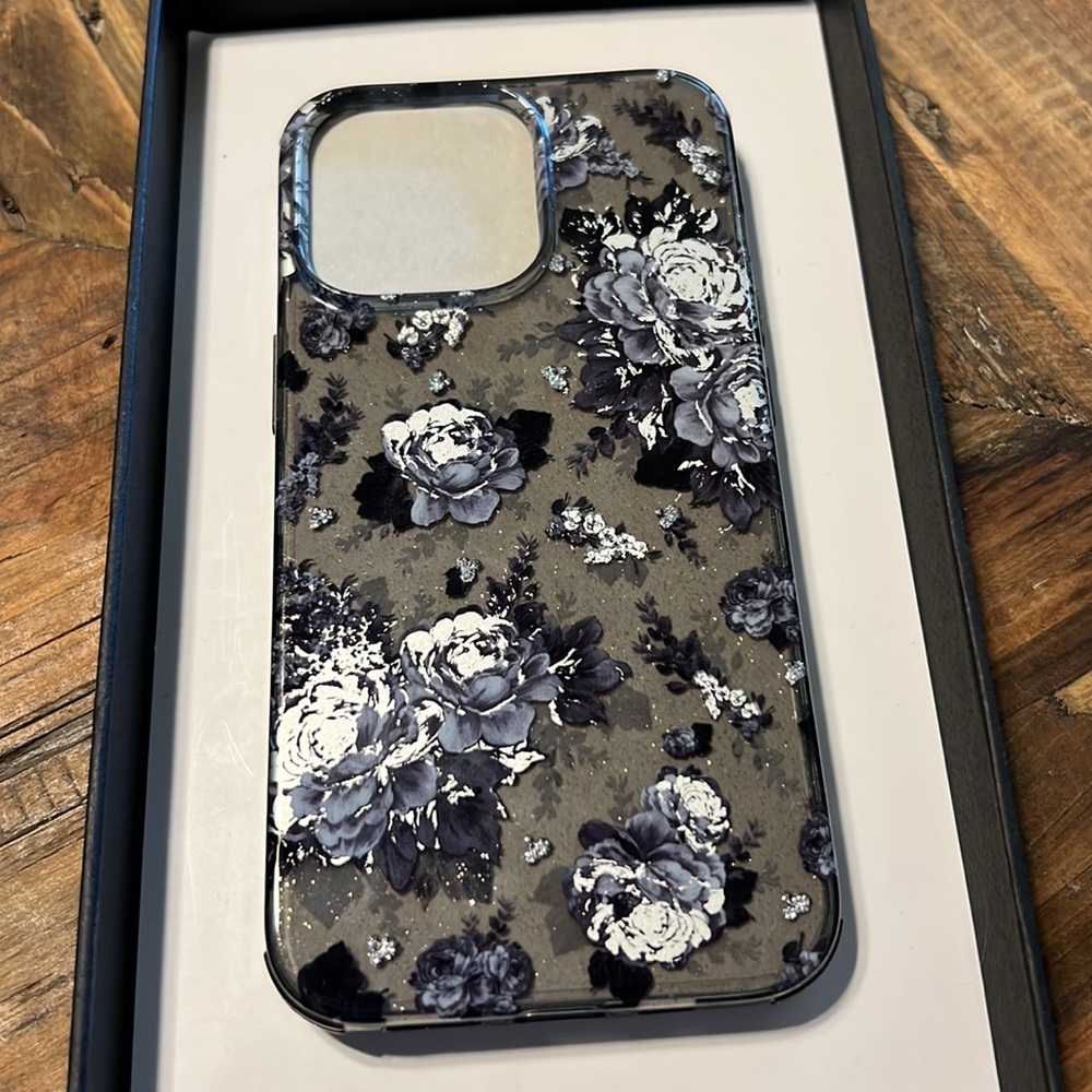 Floral Black & Gray Protective Phone Case